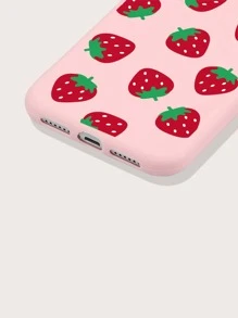 Strawberry Pattern Case Compatible With iPhone - Pink - View 3