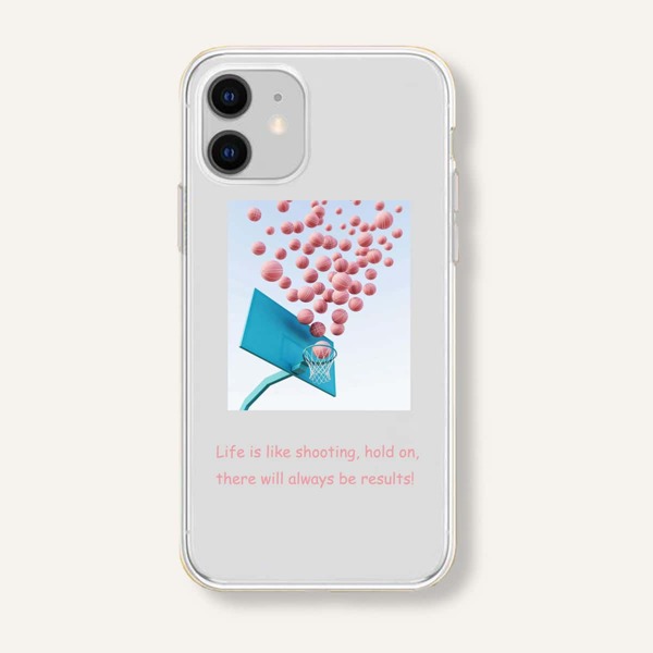 

Basketball Pattern Clear iPhone Case