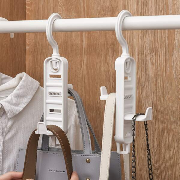 

2pcs Multifunction Adjustable Hanger, White