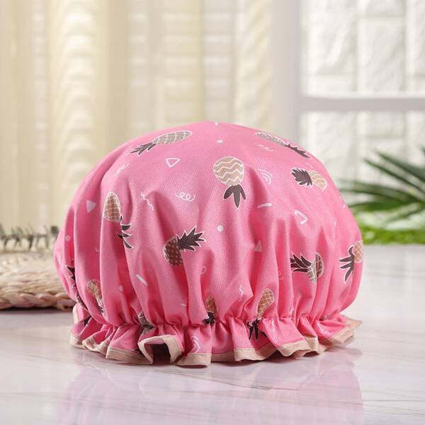 

Pineapple Print Shower Cap, Pink