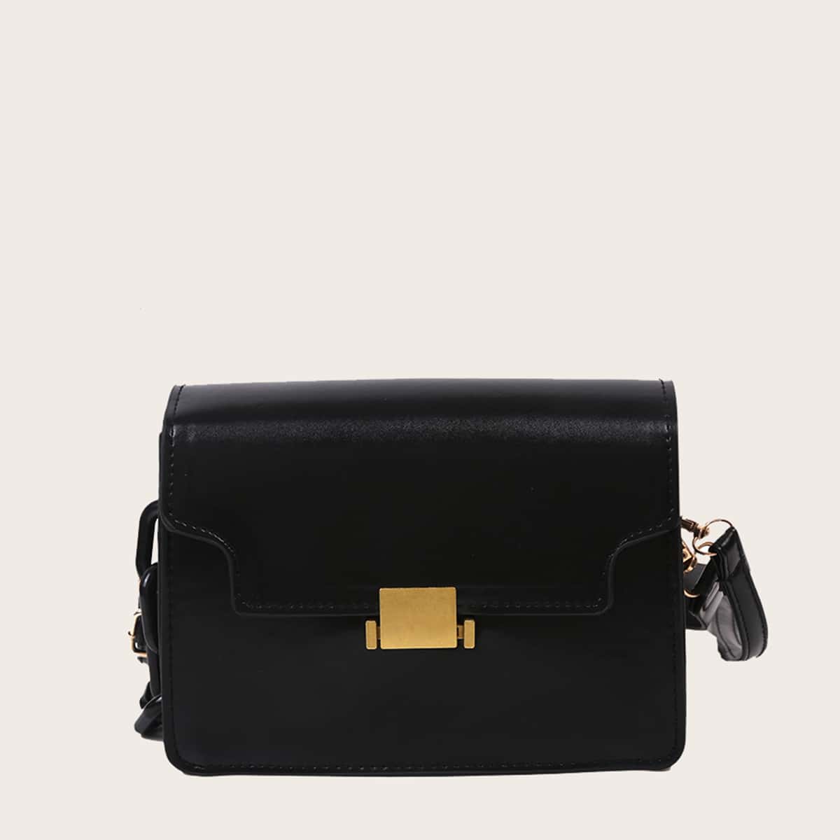 

Minimalist Square Shoulder Bag, Black