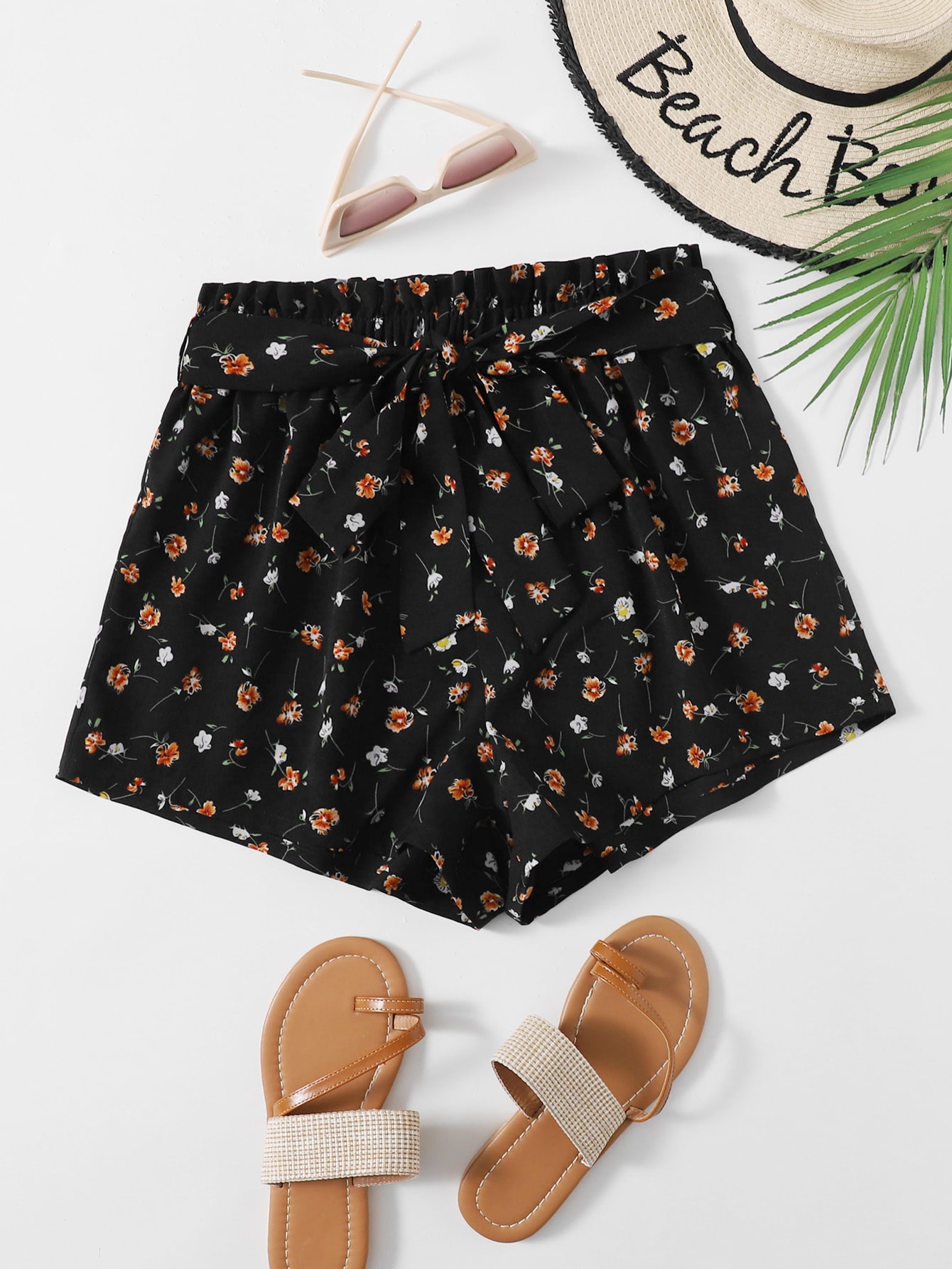 Floral Belted Shorts thumbnail