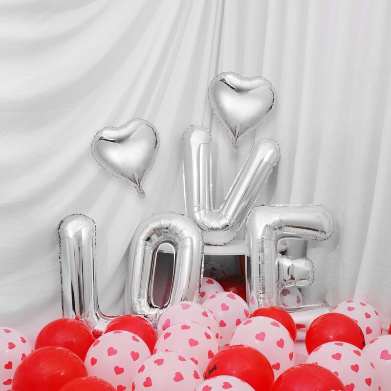

35pcs Love Design Balloon Set, Multicolor