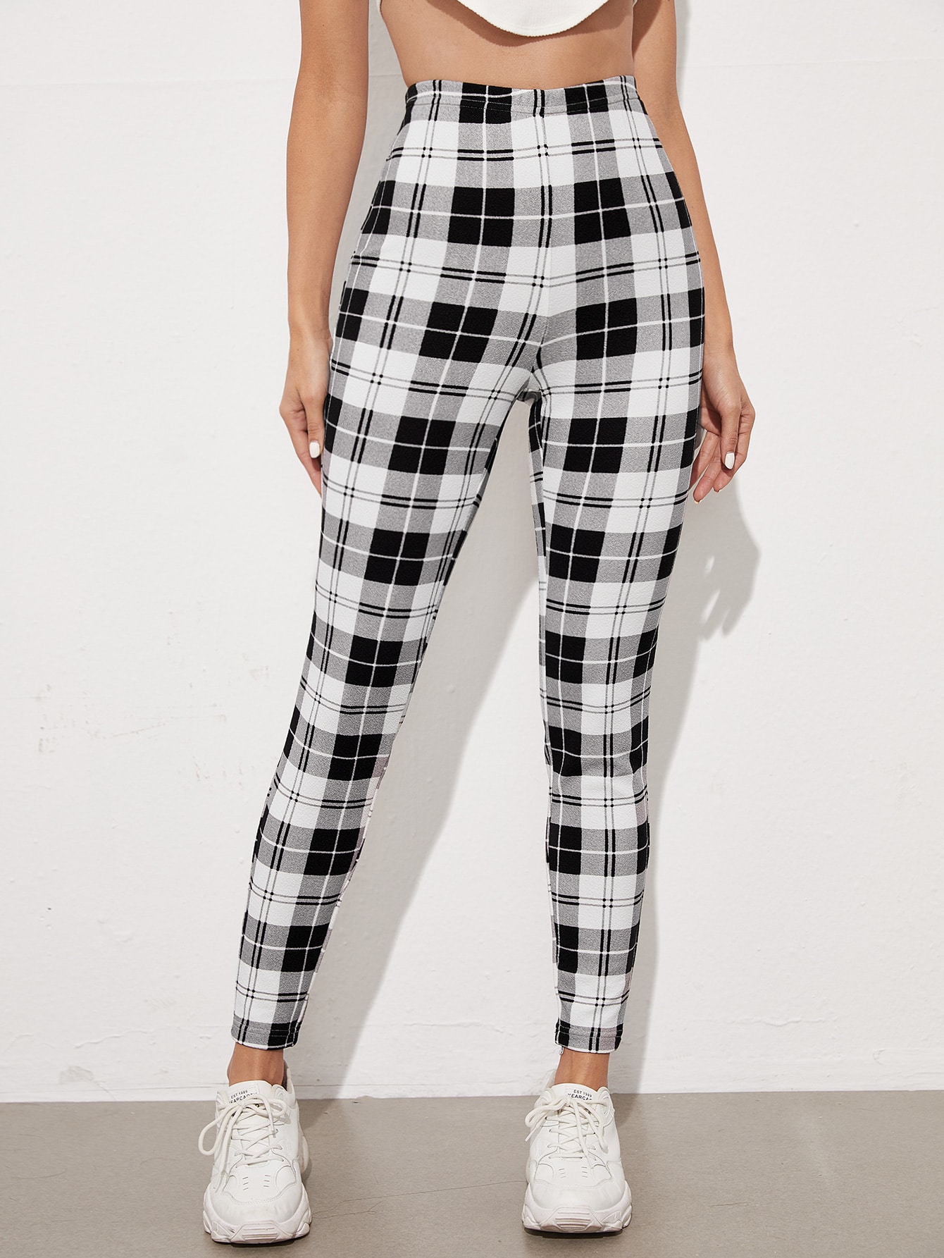 High Waist Plaid Leggings thumbnail