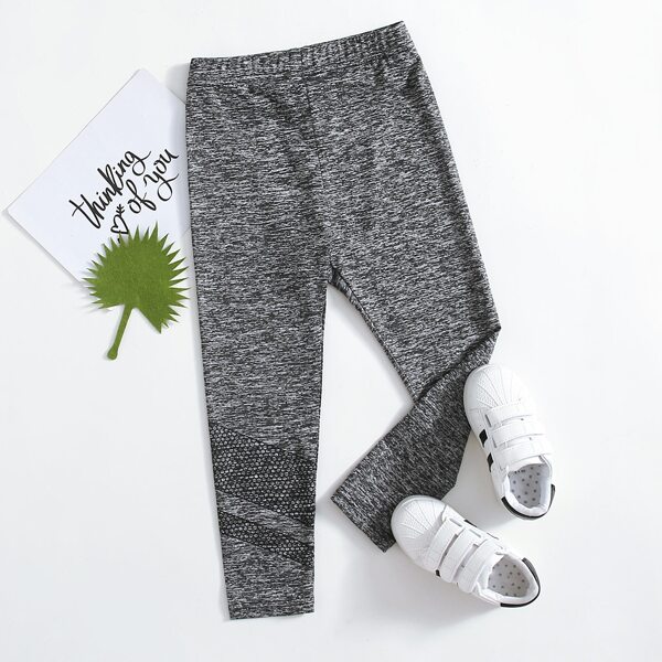 

Toddler Girls Space Dye Elastic Waist Leggings, Dark grey