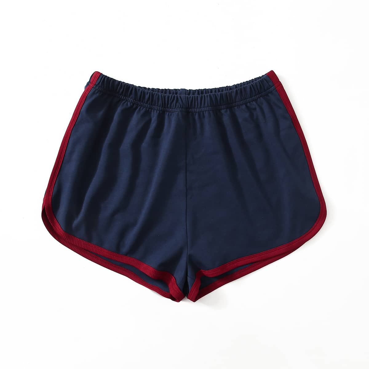 

Contrast Binding Dolphin Shorts, Navy blue