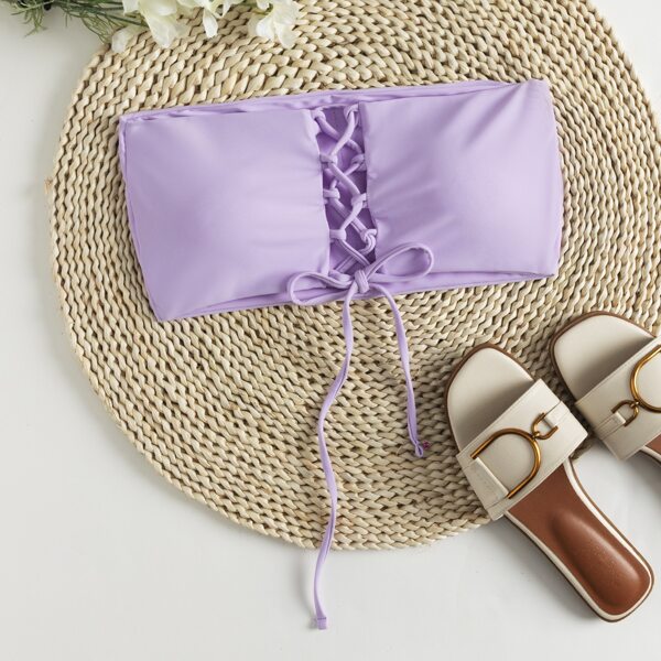 

Bandeau Bikini Top, Pastel lilac purple