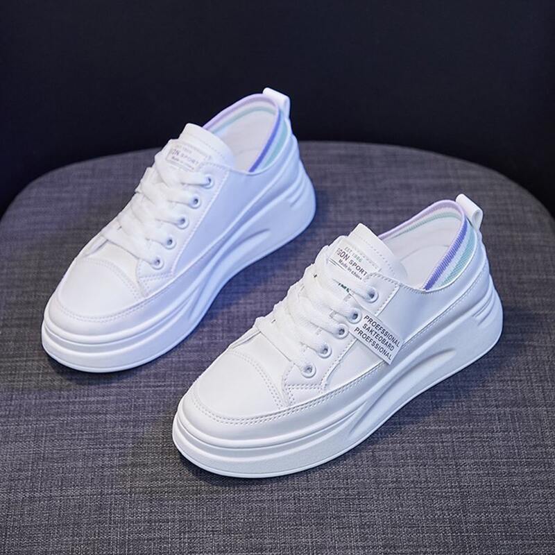 

Letter Graphic Lace-up Skate Shoes, White