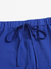 SHEIN Tie Front Dolphin Shorts
