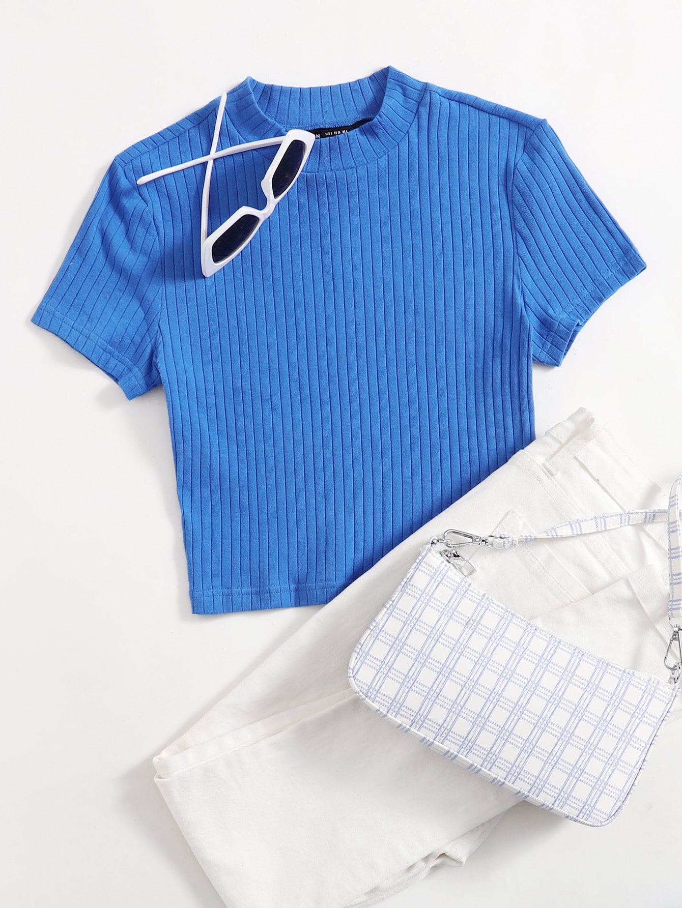 Solid Rib-knit Tee thumbnail