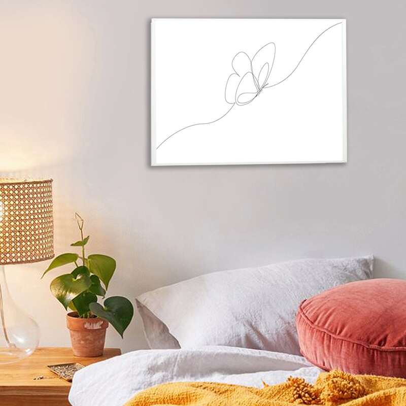 

Butterfly Print Wall Painting Without Frame, White