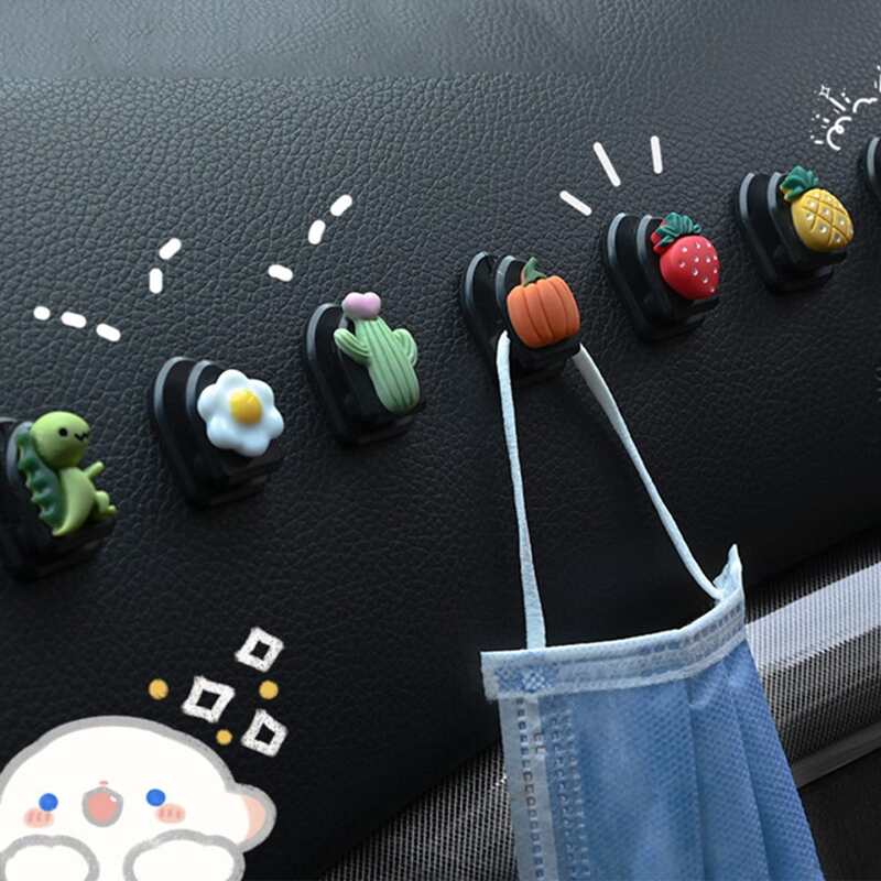 

2pcs Random Cartoon Car Self-adhesive Hook, Multicolor