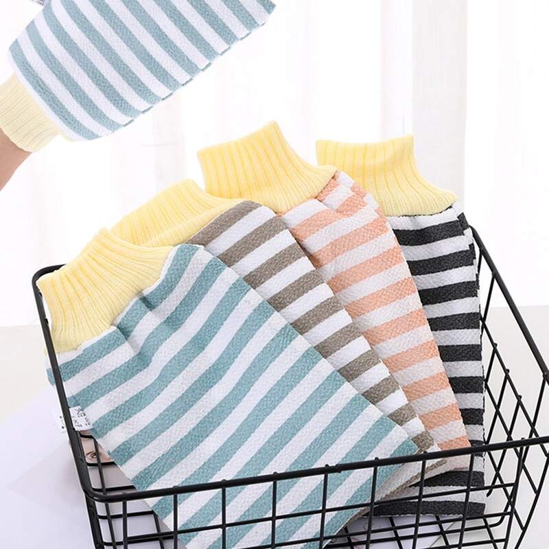 

1pc Random Stripe Exfoliating Bath Glove, Multicolor