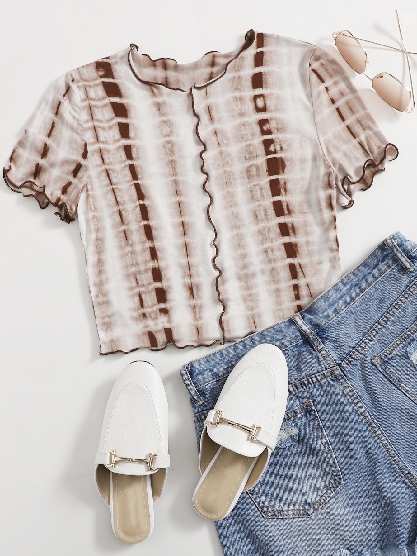 Lettuce Trim Tie Dye Top thumbnail