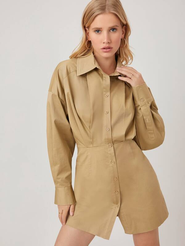 SHEIN Hemdkleid mit entspannter Passform