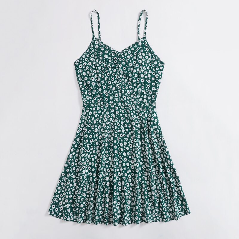 

Ditsy Flower Sundress, Green