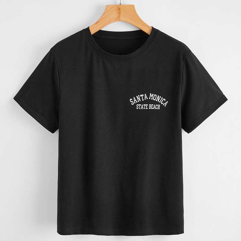 

Letter Graphic Tee, Black