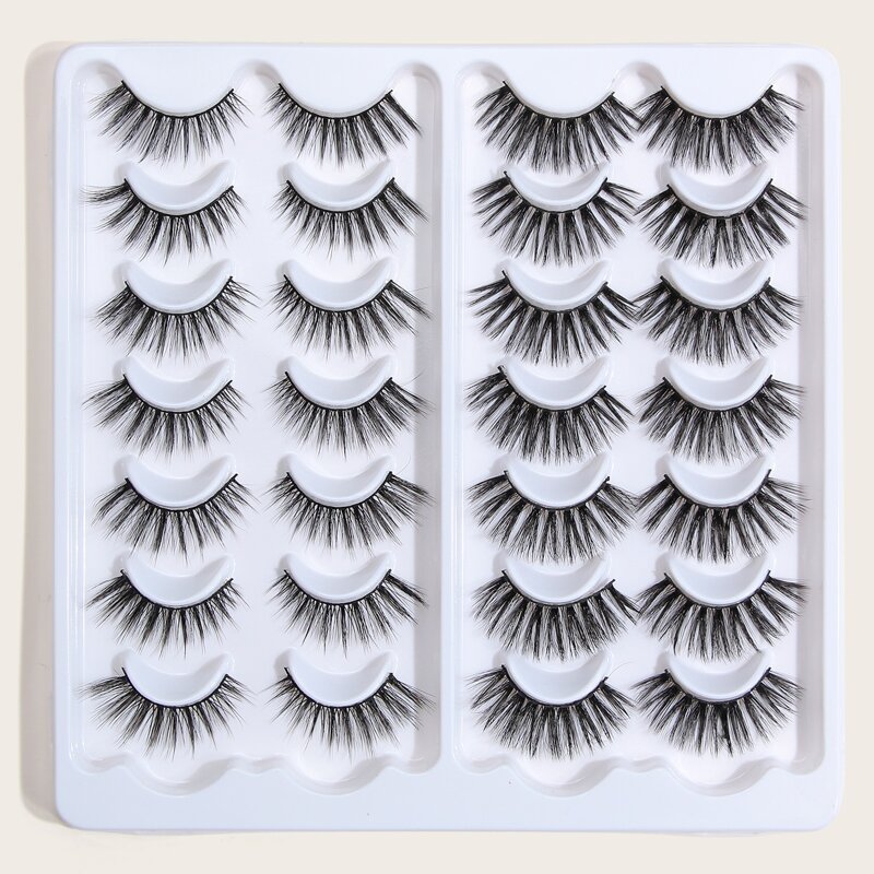 

14pairs Long Volume False Eyelashes, Black