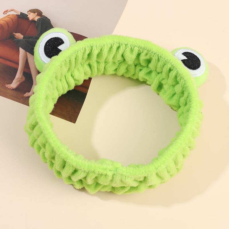

Cartoon Frog Bath Headband, Green