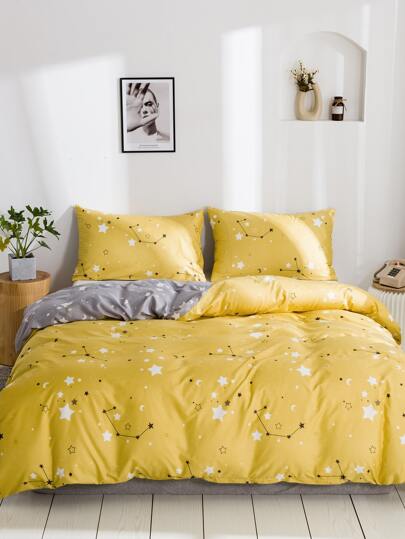 Kids Star Print Bedding Set Without Filler