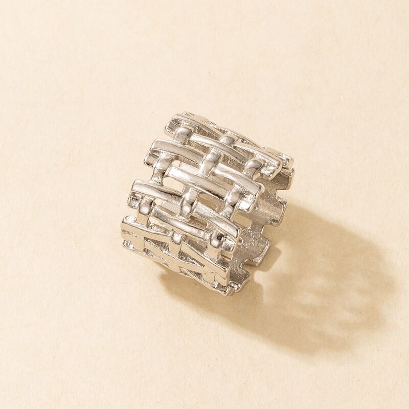 

Guys 1pc Hollow Out Ring, Silver