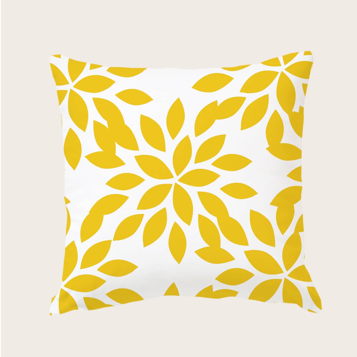 

Graphic Print Cushion Cover Without Filler, Yellow