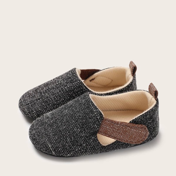 

Baby Boy Velcro Strap Flats, Black