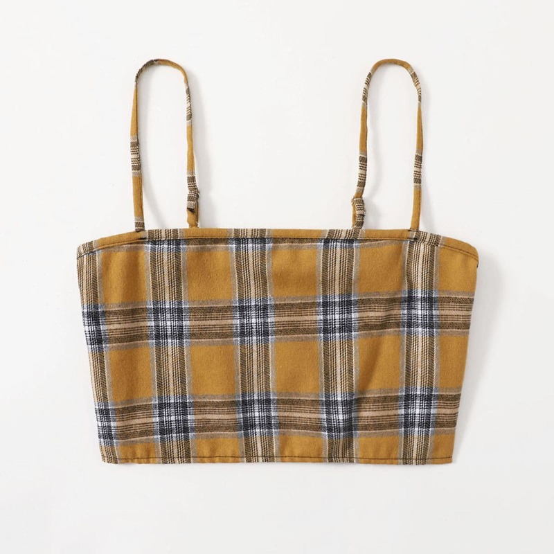 

Plaid Crop Cami Top, Multicolor