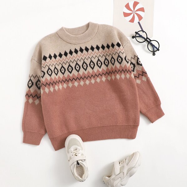 

Boys Argyle Pattern Sweater, Multicolor
