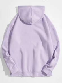 Manfinity VCAY Men Patched Detail Pocket Front Hoodie - Lilac Purple - View 2