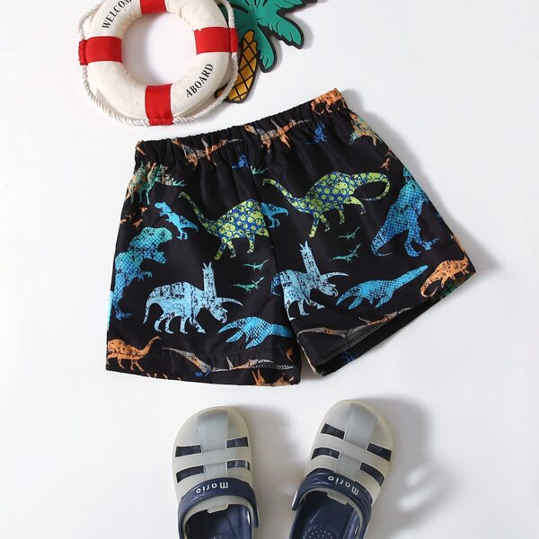 

Toddler Boys Dinosaur Print Swim Shorts, Multicolor