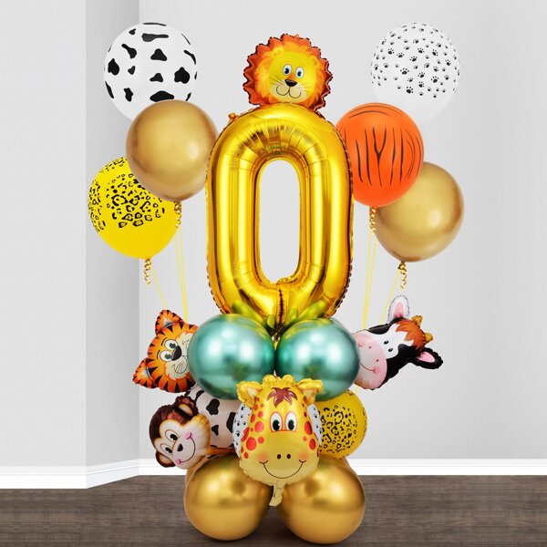 

26pcs Cartoon Animal Balloon Set, Multicolor
