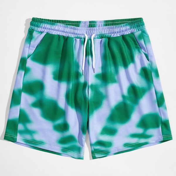 

Men Tie Dye Drawstring Waist Shorts, Multicolor