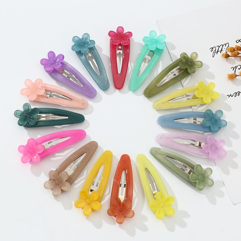 

5pcs Random Floral Decor Hair Clip, Multicolor