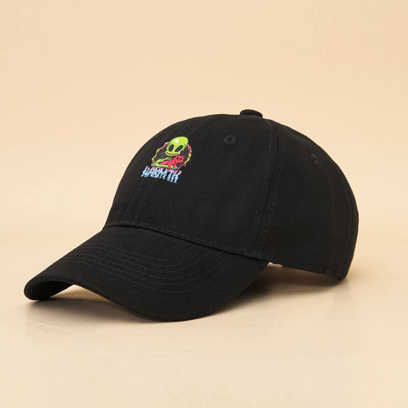 

Guys Alien Pattern Baseball Cap, Black