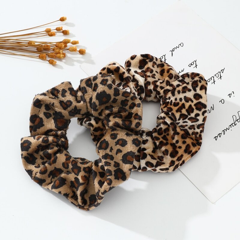 

2pcs Leopard Scrunchie, Multicolor