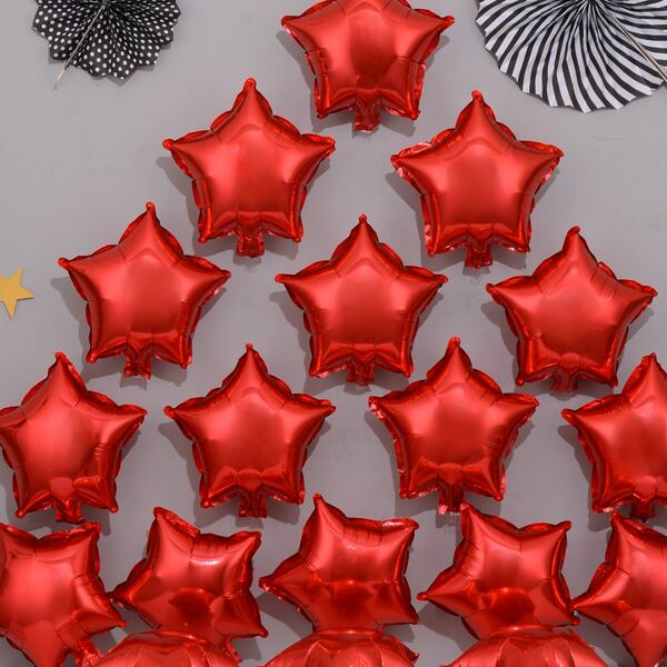 

50pcs Star Shaped Balloon, Red