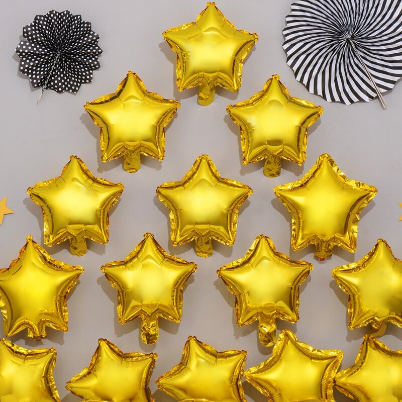 

50pcs Star Shaped Balloon, Gold