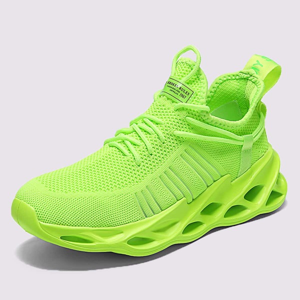 

Men Letter Graphic Label Decor Sneakers, Green