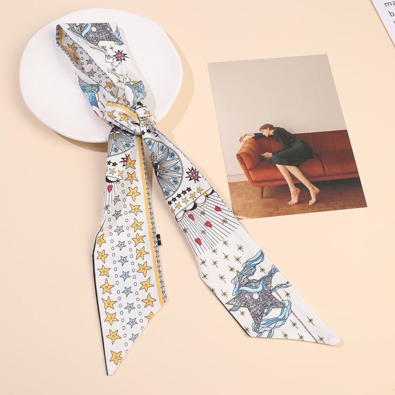 

Star Pattern Ribbon Hair Tie, Multicolor