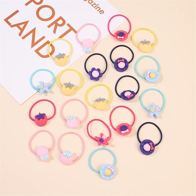 

20pcs Cartoon Hair Tie, Multicolor