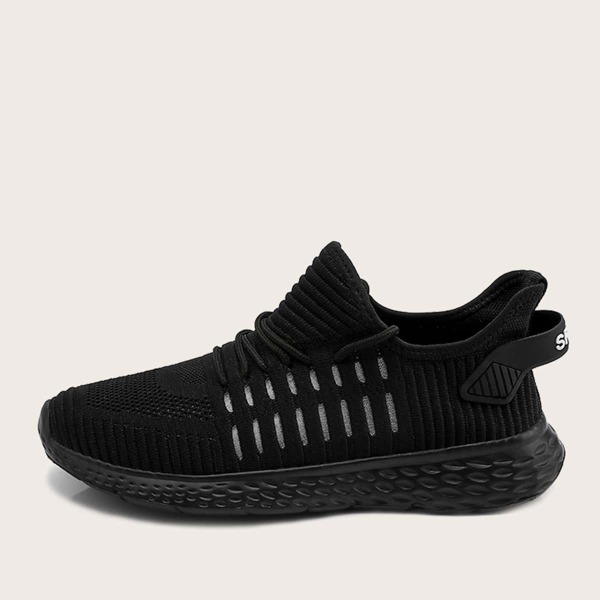 

Men Lace Up Decor Sneakers, Black