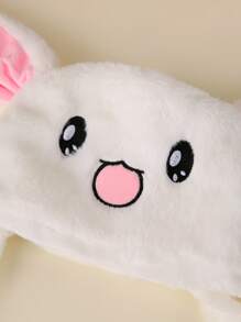 Sombrero mullido con bordado de dibujos animados - Blanco - Ver 3