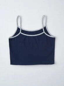 SHEIN Unity 美國旗和字母刺繡短版吊帶上衣