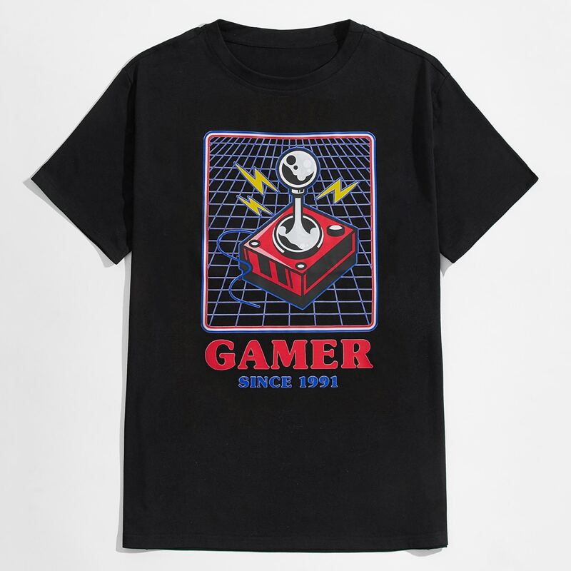 

Guys Letter Graphic Tee, Black
