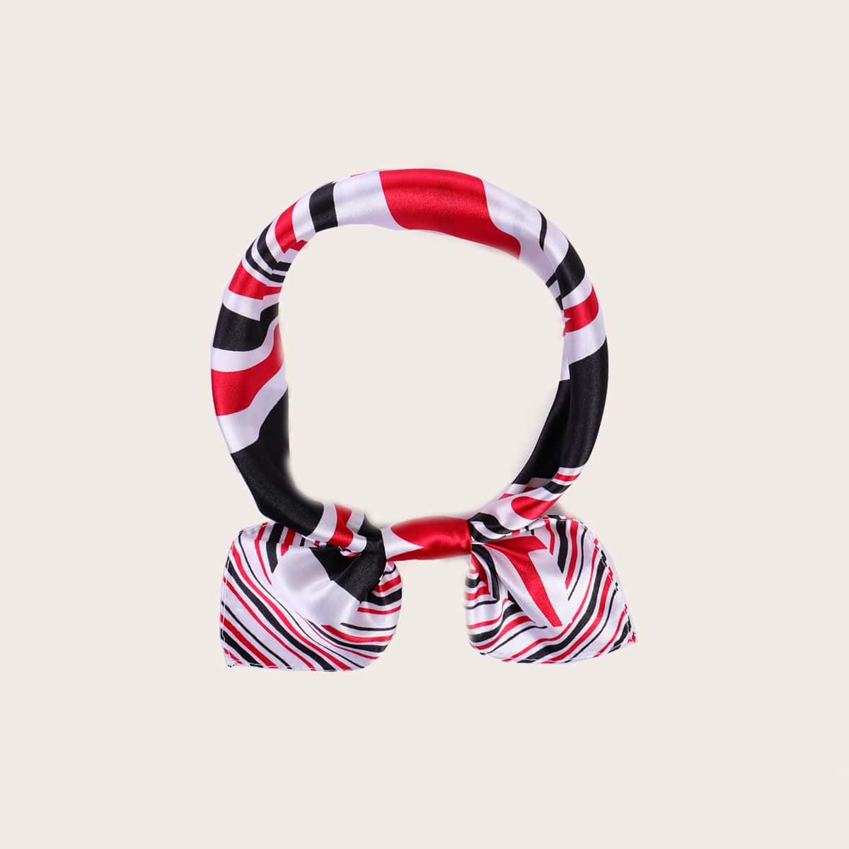 

Striped Pattern Bandana, Multicolor