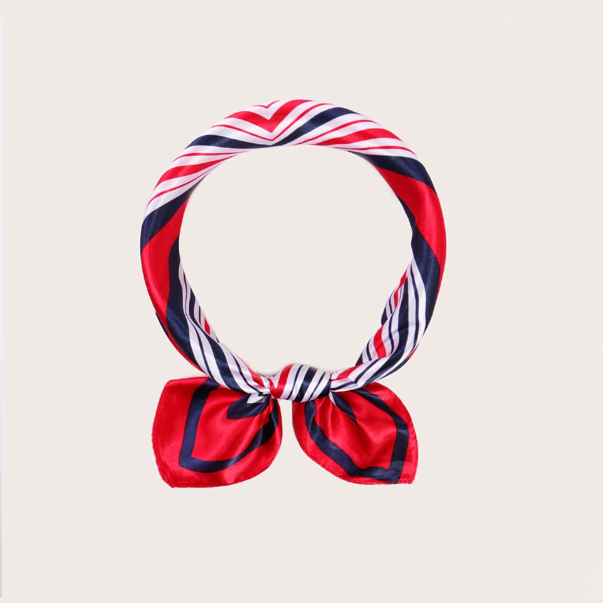 

Striped Pattern Bandana, Multicolor