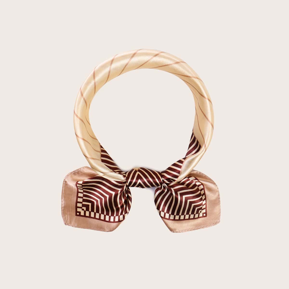 

Striped Pattern Bandana, Multicolor