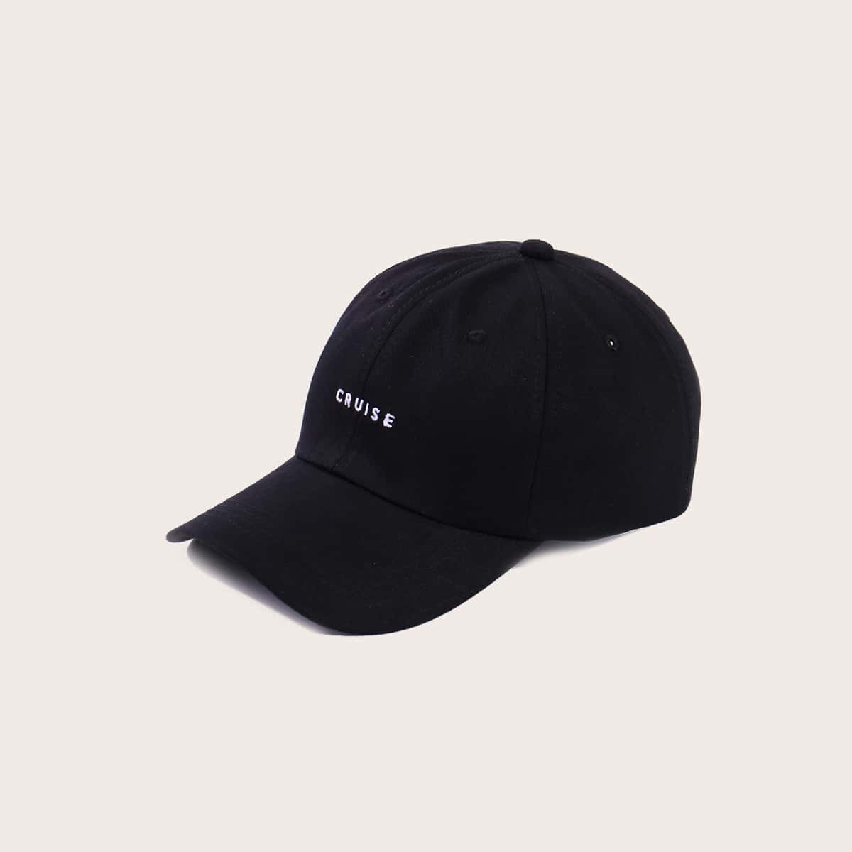 

Guys Letter Graphic Baseball Cap, Black