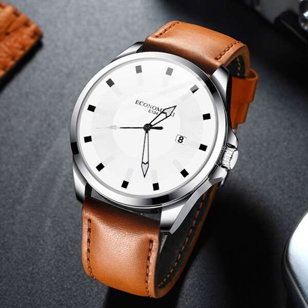

Men PU Strap Calendar Quartz Watch